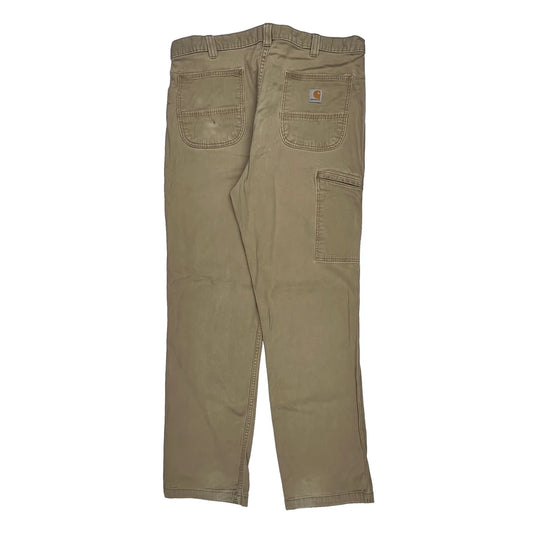 Carhartt Carpenter Trousers - 37W 34L Beige Cotton