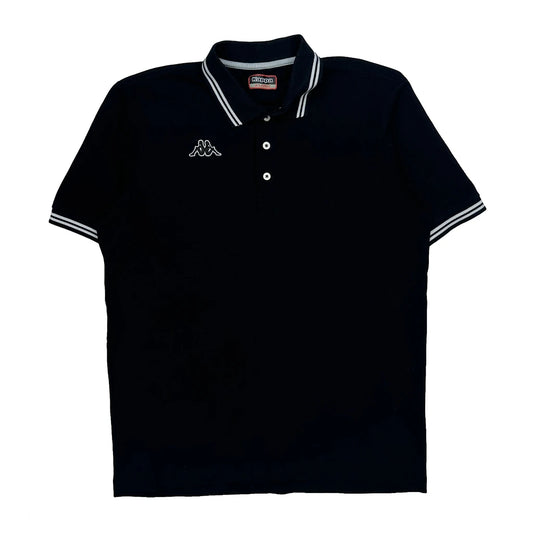 Kappa Polo Shirt - XL Black Cotton
