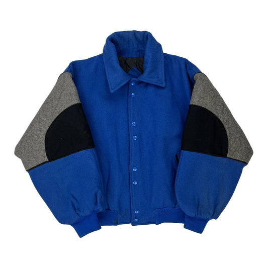 Astro Bomber Jacket - Medium Blue Wool