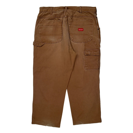 Dickies Carpenter Trousers - 34W 30L Brown Cotton