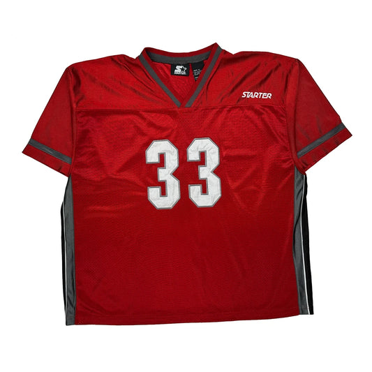 Number 33 Starter Football Jersey - XL Red Polyester