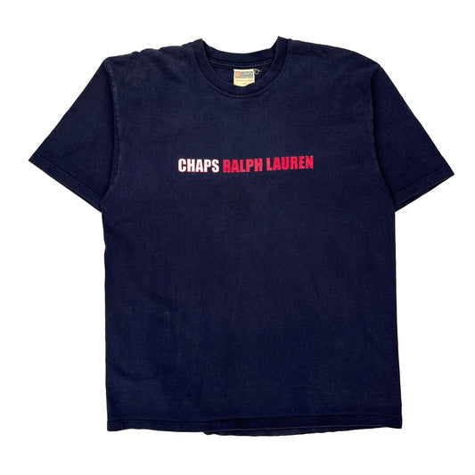 Chaps Ralph Lauren T-Shirt - Large Navy Cotton