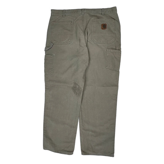 Carhartt Carpenter Trousers - 38W 32L Khaki Cotton
