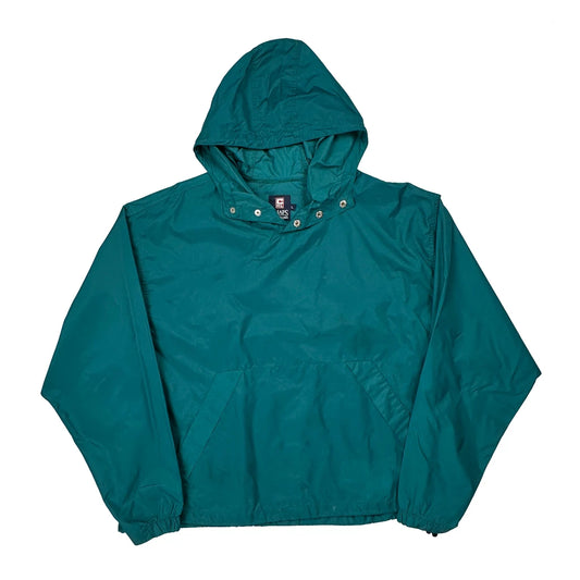 Chaps Ralph Lauren Spellout Windbreaker - Large Green Nylon