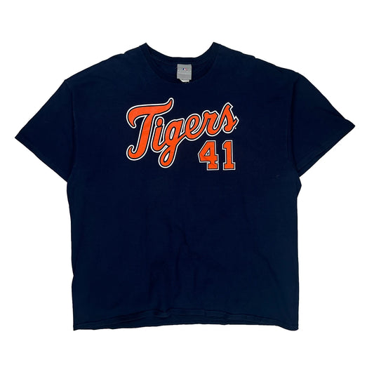 Tigers Majestic T-Shirt - 2XL Navy Cotton