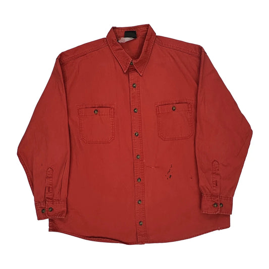 Dickies Shirt - 2XL Red Cotton
