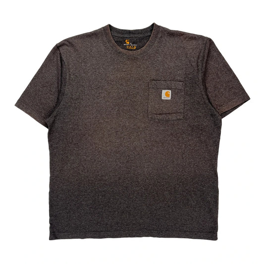 Carhartt T-Shirt - Large Grey Cotton