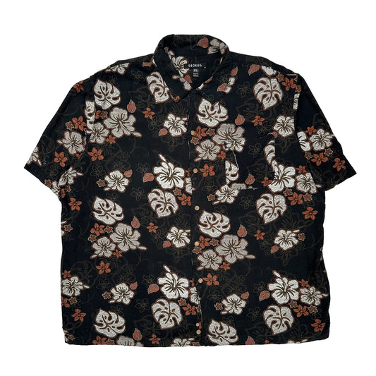 George Floral Hawaiian Shirt - XL Brown Viscose
