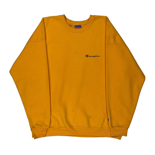 Authentic Athletic Apparel Champion Sweatshirt - XL Yellow Cotton