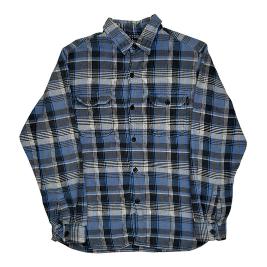 Stussy Checked Flannel Shirt - Large Blue Cotton