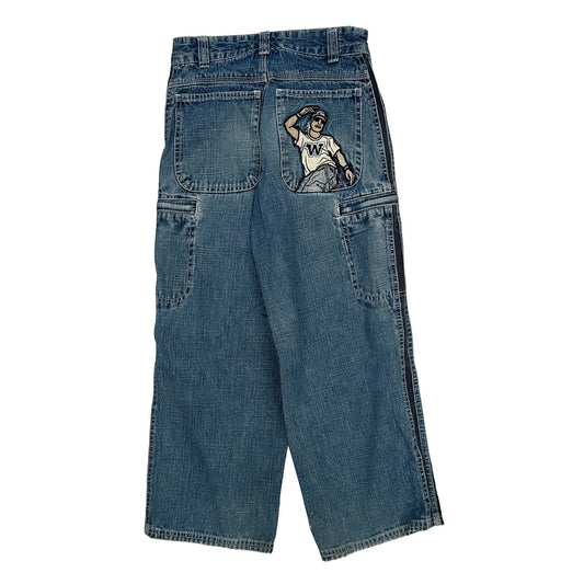 Unbranded Graphic Carpenter Jeans - 25W UK 6 Blue Cotton