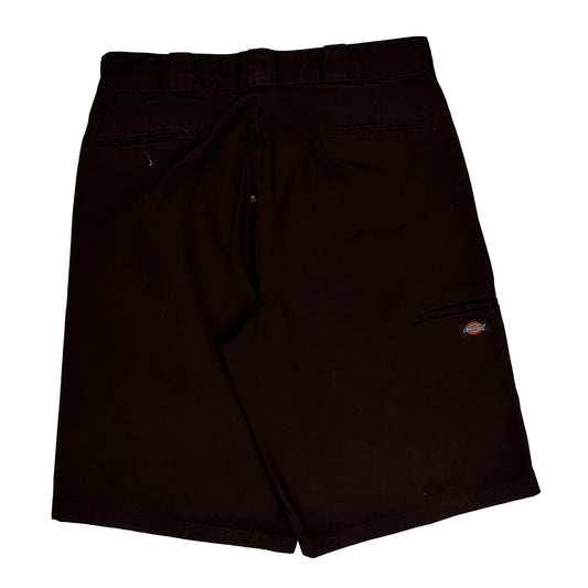 Dickies Baggy Shorts - 34W 10L Brown Polyester Blend