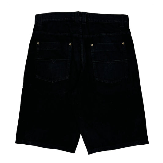 Unbranded Baggy Denim Shorts - 36W 10L Black Cotton