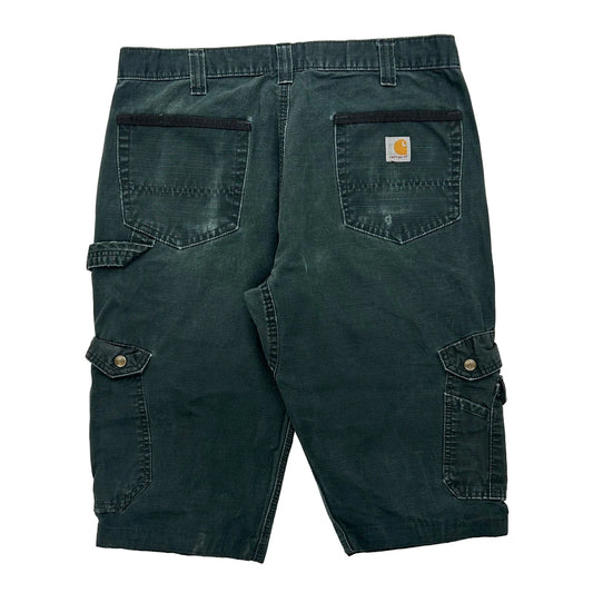 Carhartt Cargo Shorts - 35W 12L Green Cotton
