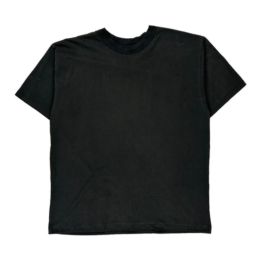 Hanes Single Stitch T-Shirt - 2XL Black Cotton Blend