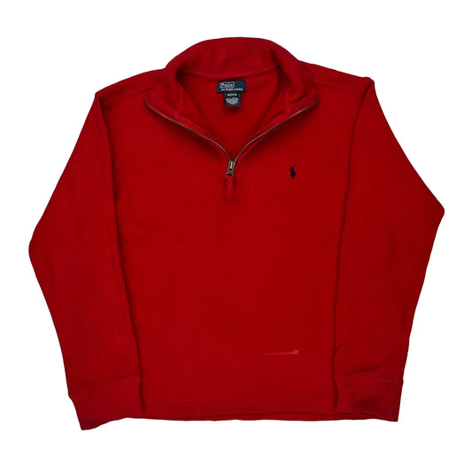 Age 2 Polo By Ralph Lauren 1/4 Zip - Medium Red Cotton