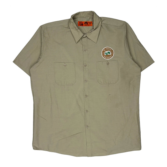 Red Kap Short Sleeve Shirt - XL Khaki Polyester Blend