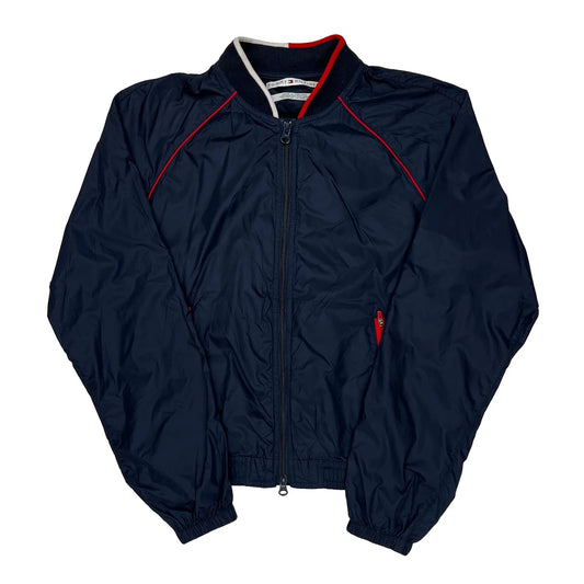 Vintage Tommy Hilfiger Bomber Jacket - Medium Navy Polyester