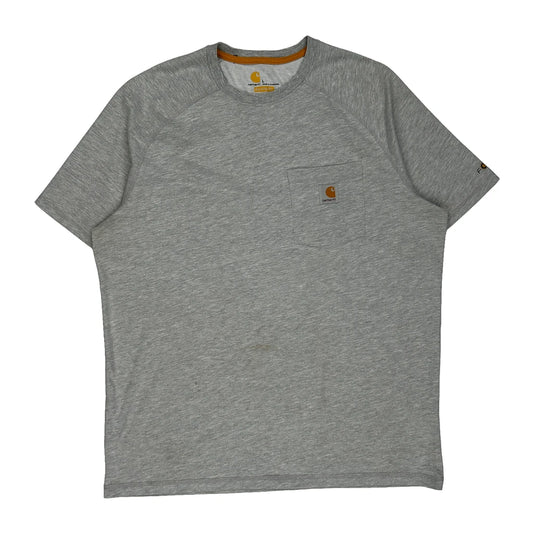 Carhartt T-Shirt - Large Grey Cotton