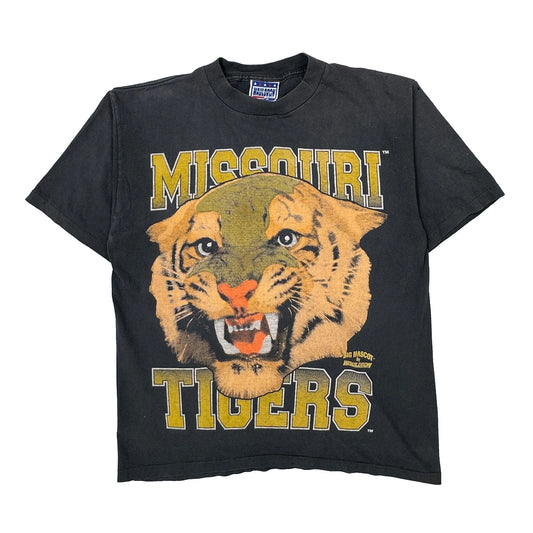 Missouri Tigers Wauldron Single Stitch T-Shirt - Large Black Cotton