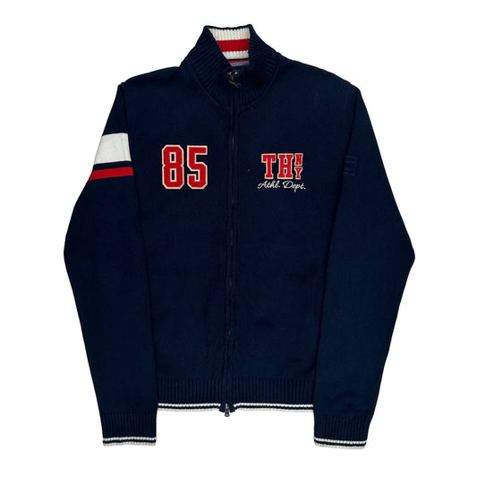 Vintage Tommy Hilfiger Zip Up - Medium Navy Cotton