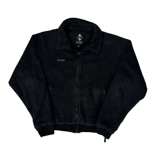 Columbia Fleece Jacket - Large Black Polyester
