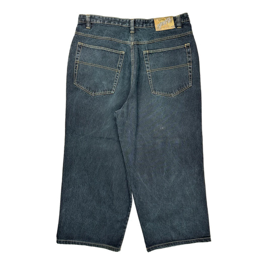 Unbranded Wide Leg Jeans - 42W 32L Dark Wash Denim