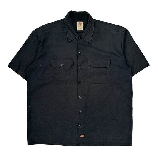 Dickies Short Sleeve Shirt - XL Black Cotton Blend