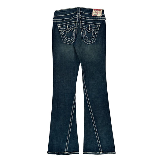 Vintage True Religion Boot Cut Jeans - 28W UK 6 Dark Wash Cotton