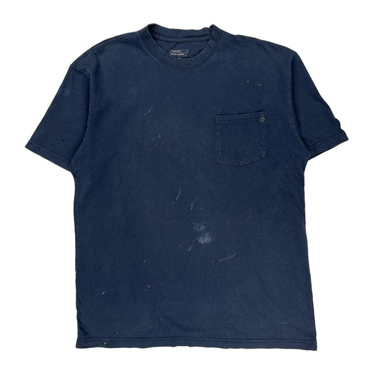 Dickies T-Shirt - Large Blue Cotton