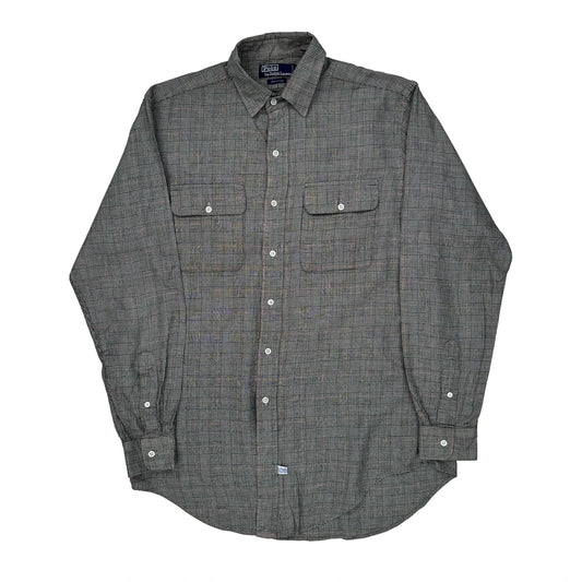 Polo By Ralph Lauren Checked Shirt - Medium Grey Cotton