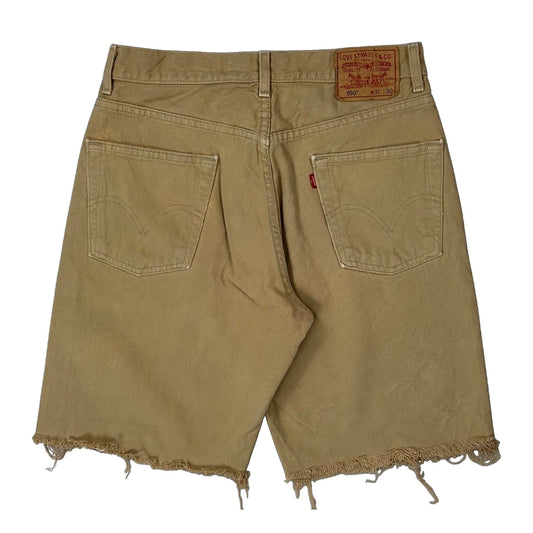 Levis Denim Shorts - 31W 9L Beige Cotton