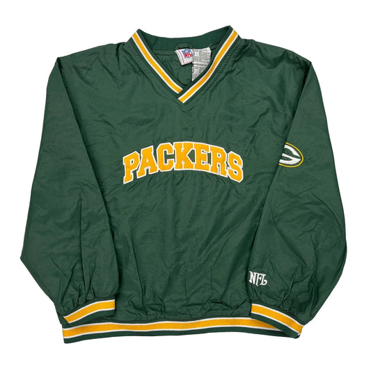 Age 10-12 Packers Nfl Windbreaker - Medium Green Nylon
