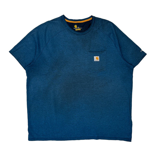 Carhartt T-Shirt - 2XL Blue Cotton