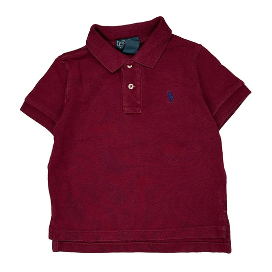 Age 2 Polo By Ralph Lauren Polo Shirt - 2XS Burgundy Cotton