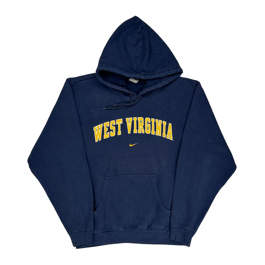 West Virginia Nike College Hoodie - Medium Navy Cotton