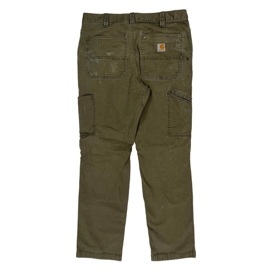 Carhartt Double Knee Carpenter Trousers - 34W 32L Green Cotton
