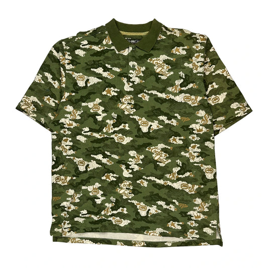 Ecko Unltd Camo Polo Shirt - XL Khaki Cotton