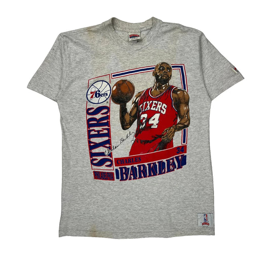 Philadelphia 76Ers Nutmeg Graphic T-Shirt - XL Grey Cotton