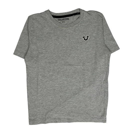 Age 10-12 True Religion T-Shirt - Medium Grey Cotton