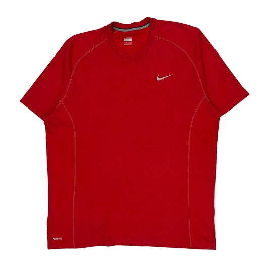 Fit Dry Nike T-Shirt - XL Red Polyester