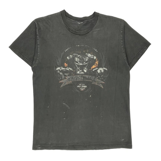 Harley Davidson Graphic T-Shirt - Large Black Cotton