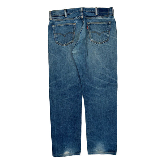 501 Levis Jeans - 36W 32L Blue Cotton