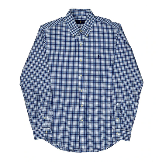 Vintage Ralph Lauren Checked Shirt - Medium Blue Cotton