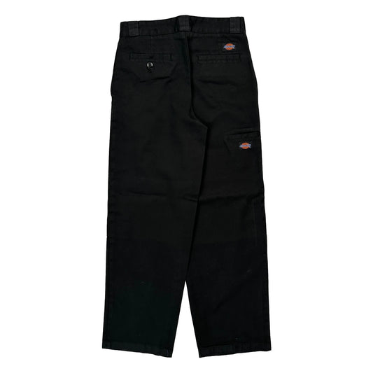 Dickies Double Knee Cargo Trousers - 26W UK 6 Black Cotton Blend