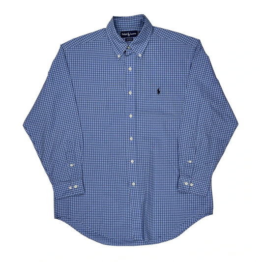Ralph Lauren Checked Shirt - Large Blue Cotton