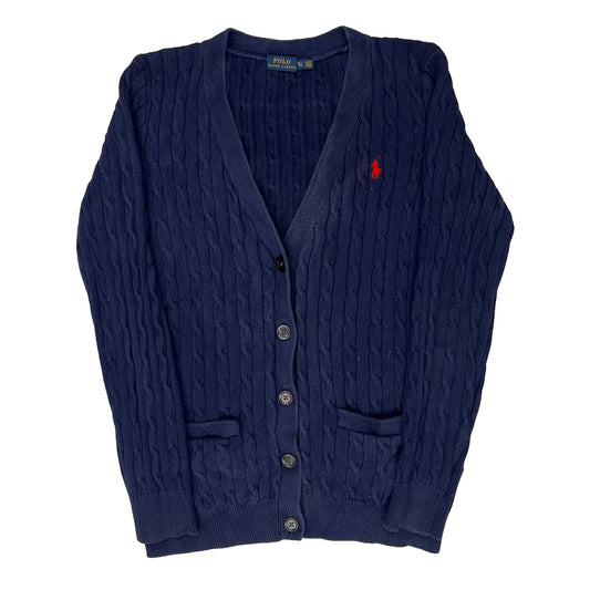 Polo By Ralph Lauren V-Neck Cardigan - XL Navy Knitted