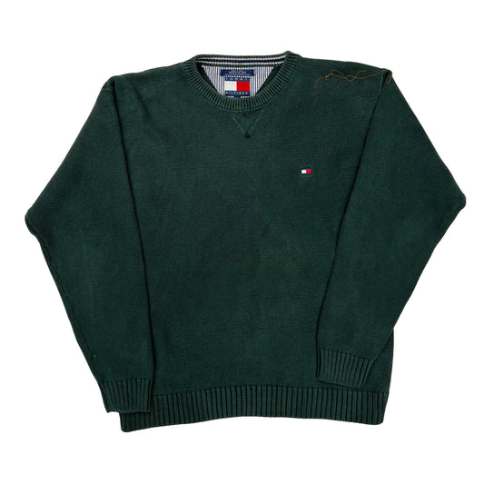 Tommy Hilfiger Jumper - 2XL Green Cotton
