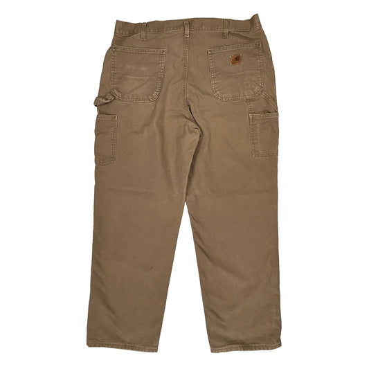 Carhartt Double Knee Carpenter Trousers - 36W 31L Brown Cotton