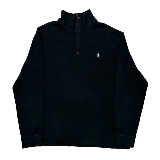 Polo By Ralph Lauren 1/4 Zip - XL Black Cotton